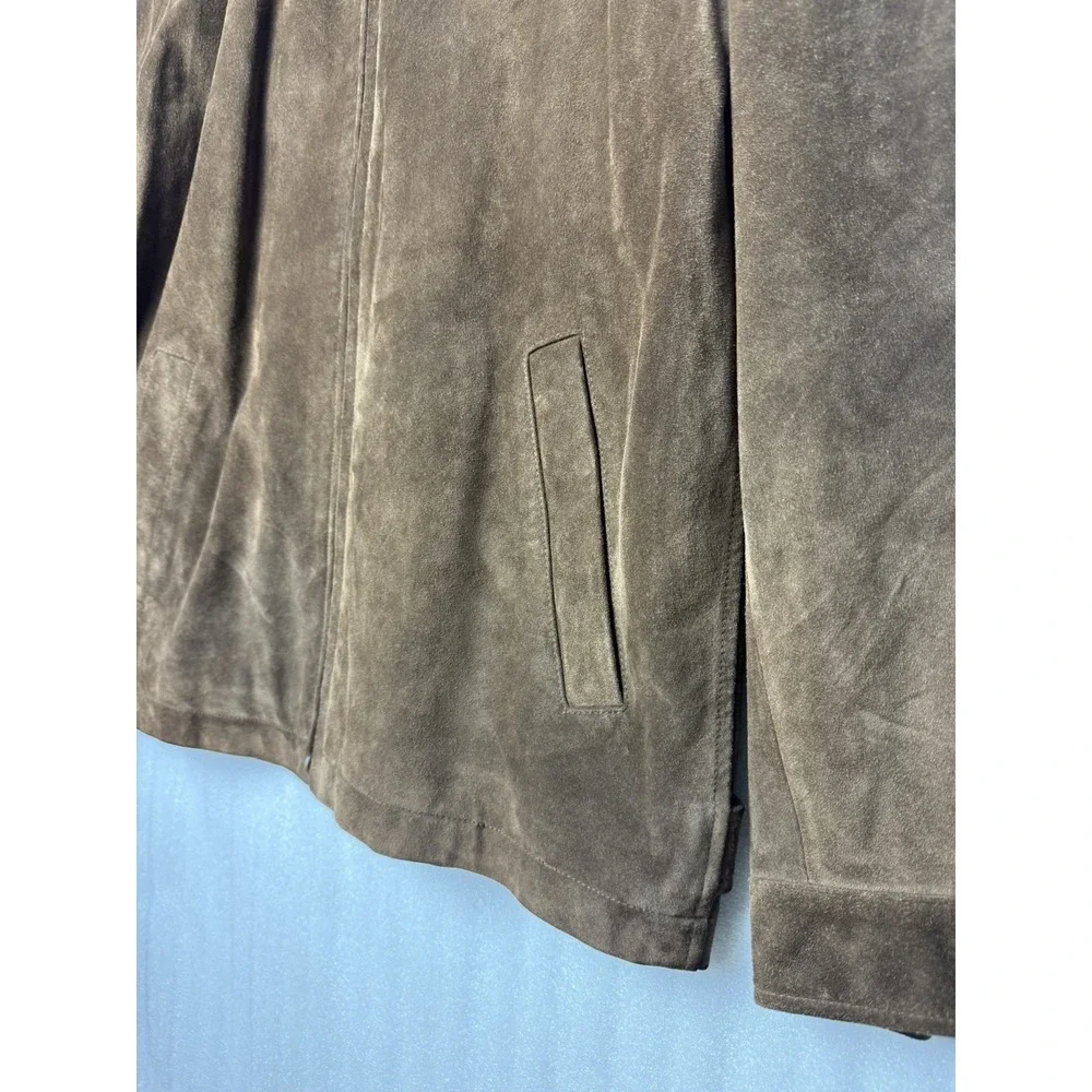 Vintage Banana Republic Suede Leather Jacket Men's M  Full Zip Adjustable Waist